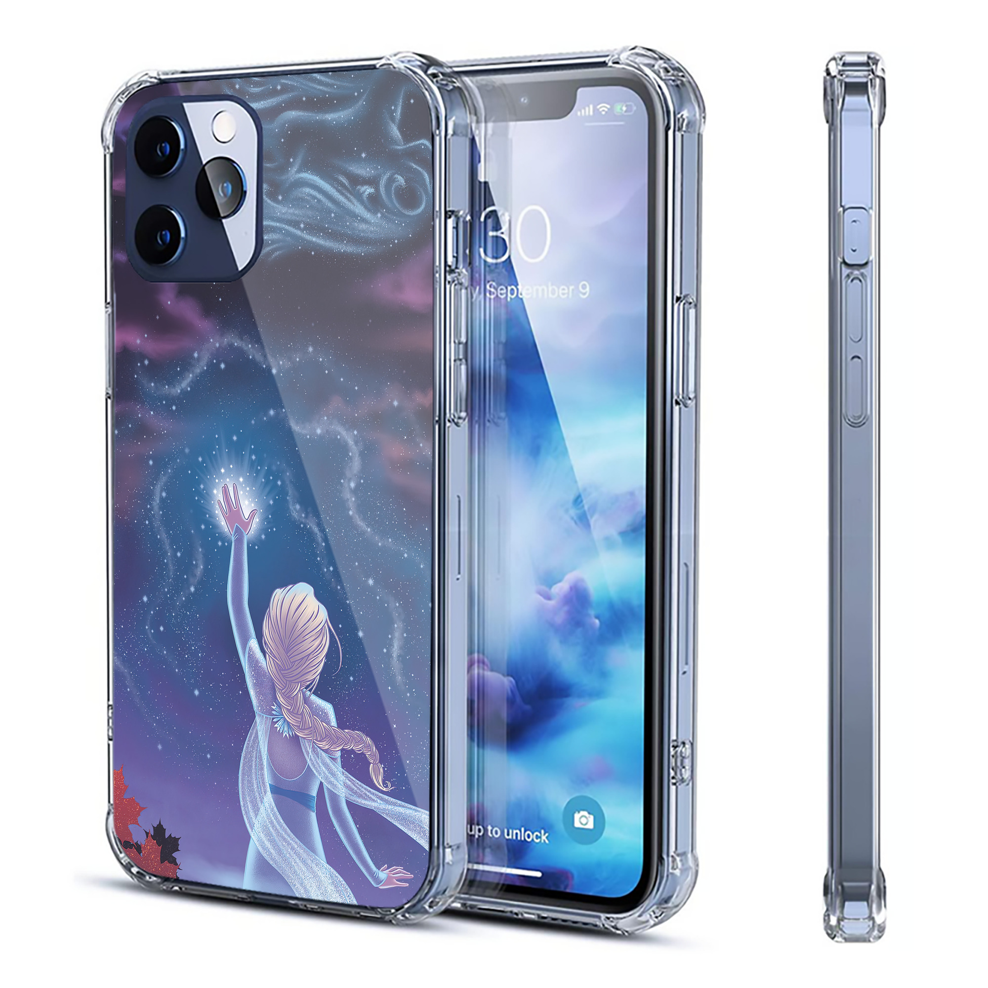 （画像用） アナと雪の女王 アンナ エルサ Frozen Anna Elsa 【iPhone 12シリーズ対応】透明スマホケース（クリアソフトケース）